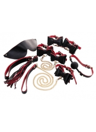 Черно-красный бондажный набор Bow-tie - ToyFa - купить с доставкой в Краснодаре