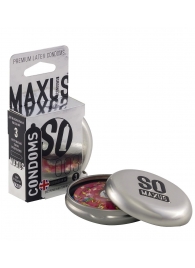 Экстремально тонкие презервативы в железном кейсе MAXUS Extreme Thin - 3 шт. - Maxus - купить с доставкой в Краснодаре