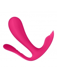 Розовый анально-вагинальный вибромассажер Top Secret+ - Satisfyer