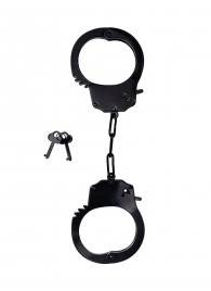 Черные стальные наручники - Le Frivole - купить с доставкой в Краснодаре