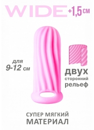 Розовый фаллоудлинитель Homme Wide - 11 см. - Lola toys - в Краснодаре купить с доставкой