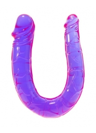 Фиолетовый U-образный фаллоимитатор Mini Double Dong - 30 см. - Me You Us