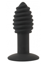 Черная анальная вибропробка Twist Butt Plug - 10,7 см. - Orion