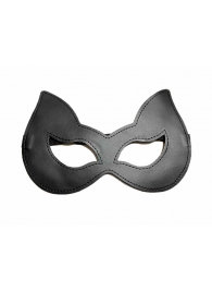 Двусторонняя красно-черная маска с ушками из эко-кожи - БДСМ Арсенал - купить с доставкой в Краснодаре