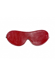 Двусторонняя красно-черная маска на глаза из эко-кожи - БДСМ Арсенал - купить с доставкой в Краснодаре