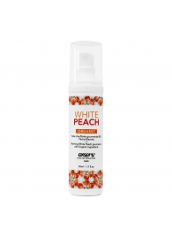 Разогревающее массажное масло Gourmet White Peach Organic с органическими ингредиентами - 50 мл. - Exsens - купить с доставкой в Краснодаре