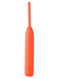 Оранжевый вибромассажер из силикона Delight - 18,5 см. - NMC