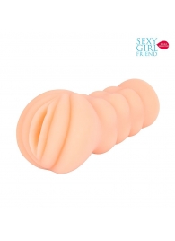 Телесный мастурбатор-вагина с комплектом эрекционных колец - Bior toys - #SOTBIT_REGIONS_UF_V_REGION_NAME# купить с доставкой