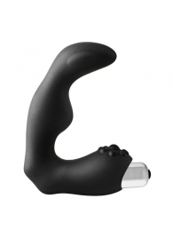 Черный вибромассажер простаты FantASStic Vibrating Prostate Massager - 11,3 см. - Dream Toys - в Краснодаре купить с доставкой