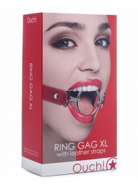 Расширяющий кляп Ring Gag XL с красными ремешками - Shots Media BV - купить с доставкой в Краснодаре