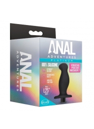 Черный анальный вибромассажёр Silicone Vibrating Prostate Massager 02 - 10,8 см. - Blush Novelties - в Краснодаре купить с доставкой