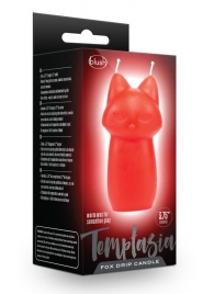 Красная БДСМ-свеча в форме злой кошки Fox Drip Candle - Blush Novelties - купить с доставкой в Краснодаре