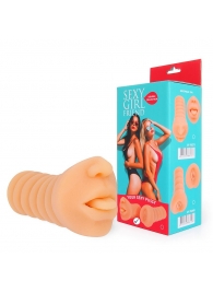 Телесный мастурбатор-ротик с высунутым язычком - Bior toys - #SOTBIT_REGIONS_UF_V_REGION_NAME# купить с доставкой