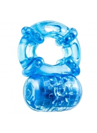 Голубое эрекционное виброкольцо Reusable 5 Function Cock Ring - Blush Novelties - в Краснодаре купить с доставкой