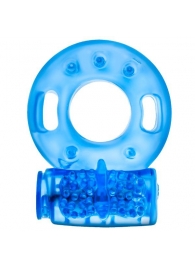 Голубое эрекционное виброкольцо Reusable Cock Ring - Blush Novelties - в Краснодаре купить с доставкой