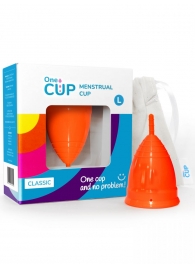 Оранжевая менструальная чаша OneCUP Classic - размер L - OneCUP - купить с доставкой #SOTBIT_REGIONS_UF_V_REGION_NAME#