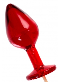 Красный леденец в форме большой анальной пробки со вкусом виски - Sosuчki - купить с доставкой в Краснодаре