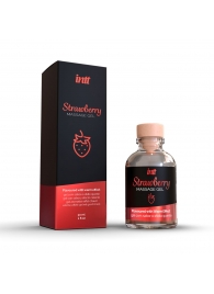 Массажный гель с ароматом клубники Strawberry - 30 мл. - INTT - купить с доставкой в Краснодаре