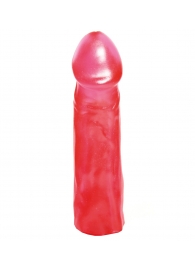 Розовая реалистичная насадка для трусиков с плугом - 19,5 см. - Джага-Джага - купить с доставкой в Краснодаре