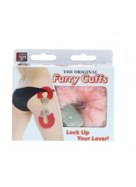 Металлические наручники с розовой меховой опушкой METAL HANDCUFF WITH PLUSH PINK - Dream Toys - купить с доставкой в Краснодаре