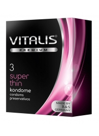 Ультратонкие презервативы VITALIS PREMIUM super thin - 3 шт. - Vitalis - купить с доставкой в Краснодаре