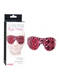 Красно-чёрная маска на глаза с геометрическим узором - Erokay - купить с доставкой в Краснодаре