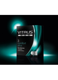 Контурные презервативы VITALIS PREMIUM comfort plus - 3 шт. - Vitalis - купить с доставкой в Краснодаре