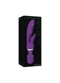 Фиолетовый двусторонний вибростимулятор G Motion Rabbit Wand - 25,4 см. - Adam & Eve