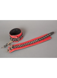 Красные кожаные наручники на мягкой подкладке - Подиум - купить с доставкой #SOTBIT_REGIONS_UF_V_REGION_NAME#