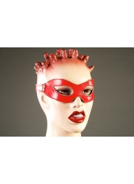 Красная лакированная маска-очки - Подиум - купить с доставкой в Краснодаре