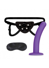 Фиолетовый поясной фаллоимитатор Strap on Harness   5in Dildo Set - 12,25 см. - Lux Fetish - купить с доставкой #SOTBIT_REGIONS_UF_V_REGION_NAME#