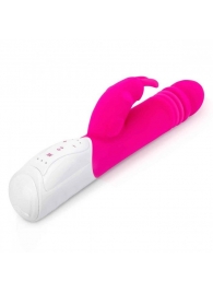 Розовый пульсирующий вибромассажер G-Spot Thrusting Rabbit - 24 см. - Rabbit Essentials