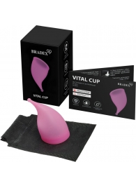 Розовая менструальная чаша Vital Cup L - Bradex - купить с доставкой в Краснодаре