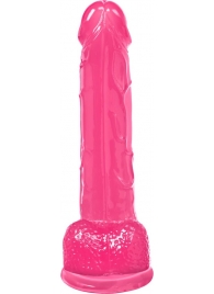 Розовый реалистичный фаллоимитатор Mr. Bold L - 18,5 см. - Bradex