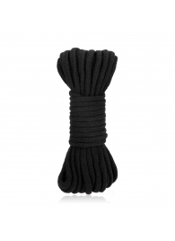 Черная хлопковая веревка для связывания Bondage Rope - 10 м. - Lux Fetish - купить с доставкой в Краснодаре