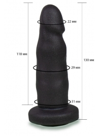 Черная реалистичная насадка-фаллоимитатор с головкой - 13 см. - LOVETOY (А-Полимер) - купить с доставкой в Краснодаре