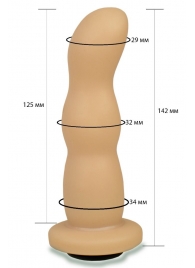 Телесная рельефная насадка Harness - 14,2 см. - LOVETOY (А-Полимер) - купить с доставкой в Краснодаре