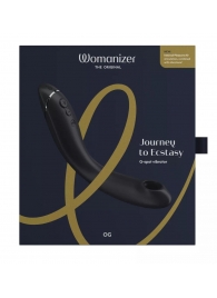 Темно-серый стимулятор G-точки Womanizer OG c технологией Pleasure Air и вибрацией - 17,7 см. - Womanizer