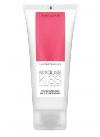 Смазка на водной основе Mixgliss Kiss с ароматом земляники - 70 мл. - Strap-on-me - купить с доставкой в Краснодаре