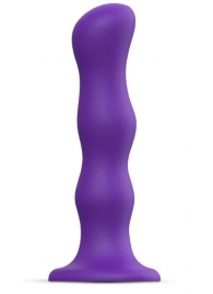 Фиолетовая насадка Strap-On-Me Dildo Geisha Balls size M - Strap-on-me - купить с доставкой в Краснодаре