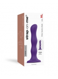 Фиолетовая насадка Strap-On-Me Dildo Geisha Balls size XL - Strap-on-me - купить с доставкой в Краснодаре