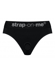 Черные трусики для насадок Heroine Lingerie Harness - size M - Strap-on-me - купить с доставкой в Краснодаре