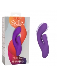 Фиолетовый вибратор-кролик Stella Liquid Silicone Dual Pleaser - 17,25 см. - California Exotic Novelties
