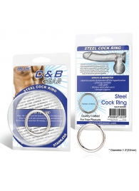 Стальное эрекционное кольцо STEEL COCK RING - 3.5 см. - BlueLine - в Краснодаре купить с доставкой
