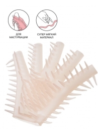 Телесная перчатка-мастубратор для чувственного массажа - Штучки-дрючки - в Краснодаре купить с доставкой