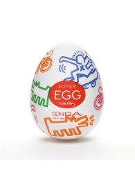 Мастурбатор-яйцо Keith Haring EGG STREET - Tenga - в Краснодаре купить с доставкой