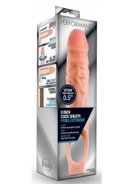 Телесная насадка на пенис 9 Inch Cock Sheath Extender - 22,2 см. - Blush Novelties - в Краснодаре купить с доставкой