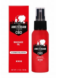 Стимулирующее массажное масло CBD from Amsterdam Massage Oil - 50 мл. - Shots Media BV - купить с доставкой в Краснодаре
