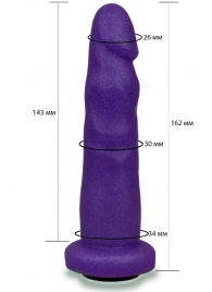 Фиолетовая реалистичная насадка-плаг - 16,2 см. - LOVETOY (А-Полимер) - купить с доставкой в Краснодаре