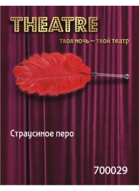 Красное страусовое пёрышко - ToyFa - купить с доставкой в Краснодаре